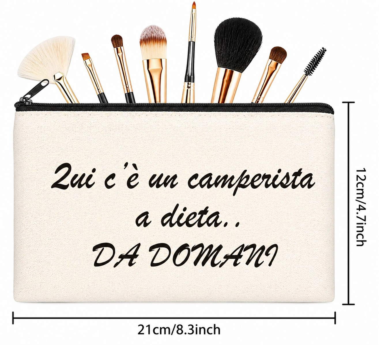 Astuccio Camper Personalizzato – Pochette in Tela con Frase Divertente