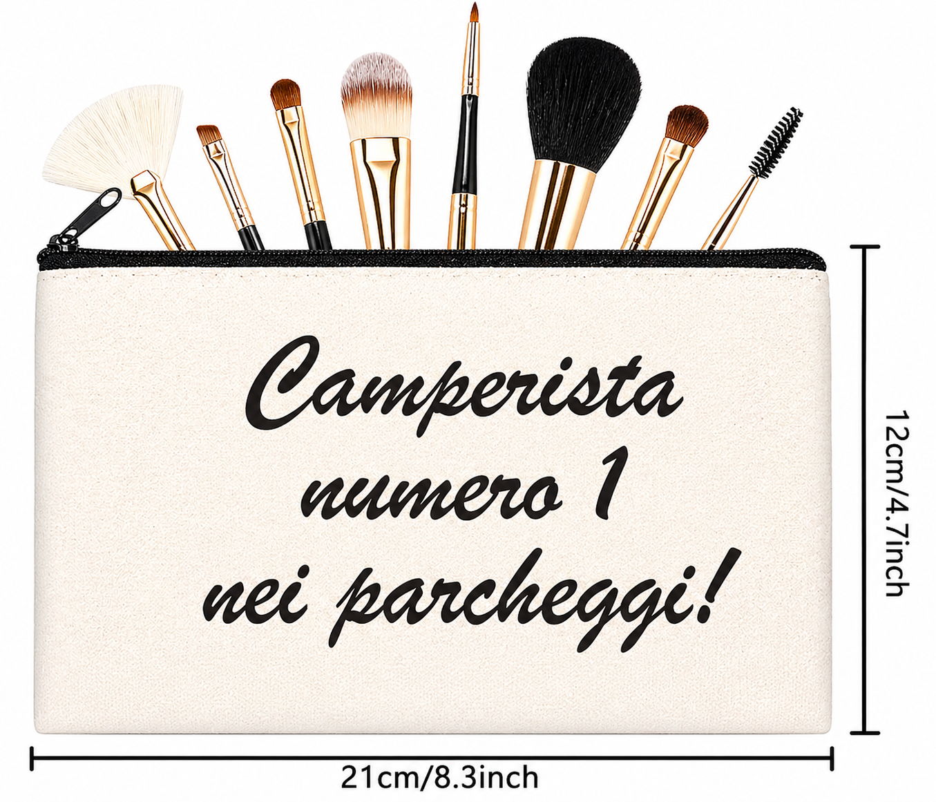 Astuccio Camper Personalizzato – Pochette in Tela con Frase Divertente