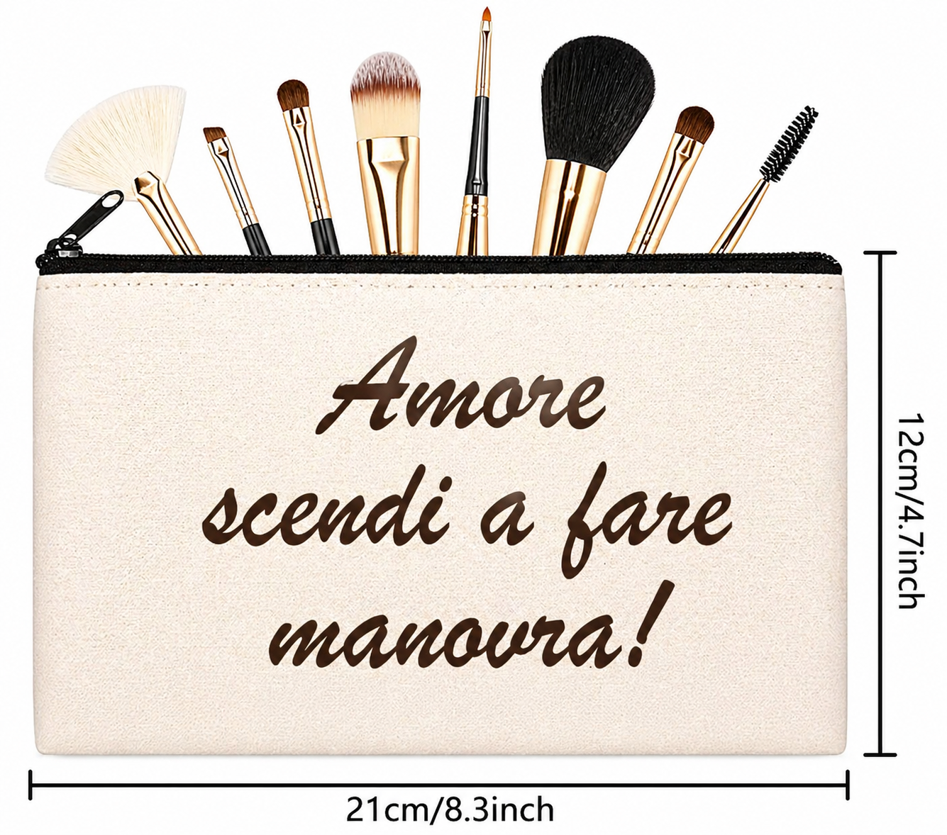 Astuccio Camper Personalizzato – Pochette in Tela con Frase Divertente