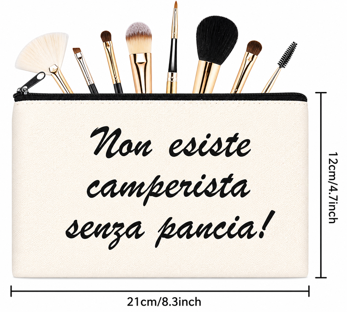 Astuccio Camper Personalizzato – Pochette in Tela con Frase Divertente