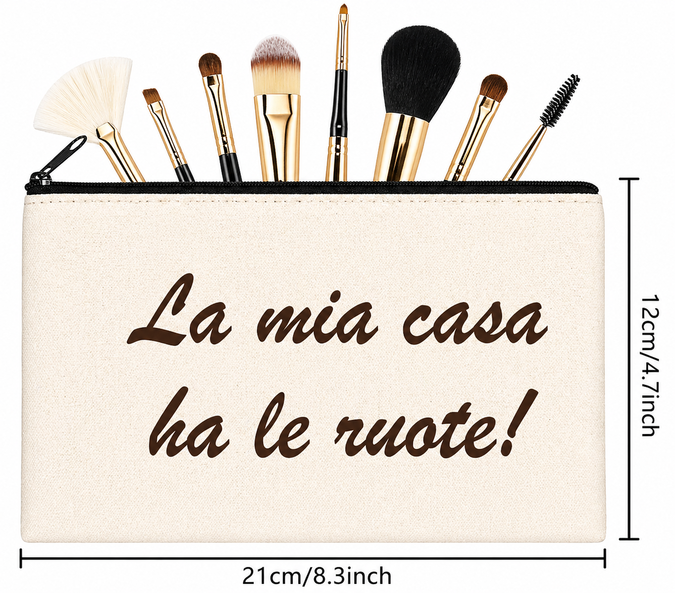 Astuccio Camper Personalizzato – Pochette in Tela con Frase Divertente