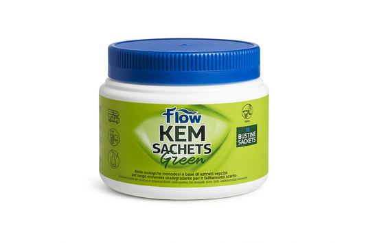 🌲 Flow KEM Sachets Green – 545g (15 bustine)