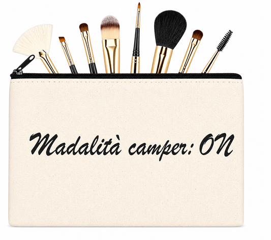 Astuccio Camper Personalizzato – Pochette in Tela con Frase Divertente