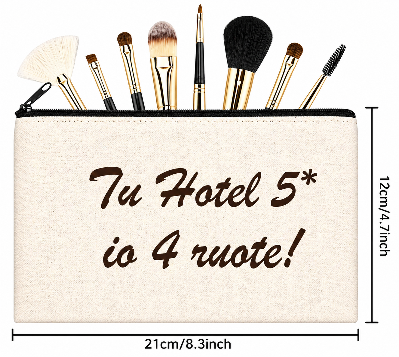 Astuccio Camper Personalizzato – Pochette in Tela con Frase Divertente
